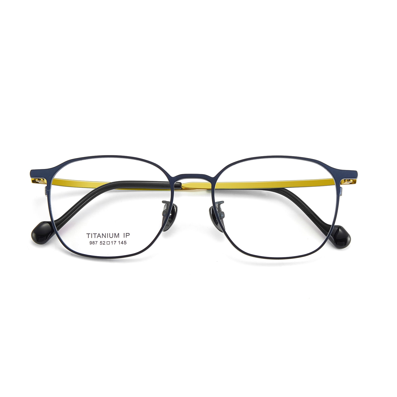987 Simple Gradient Color Temples Tiszta titán szemüveg
