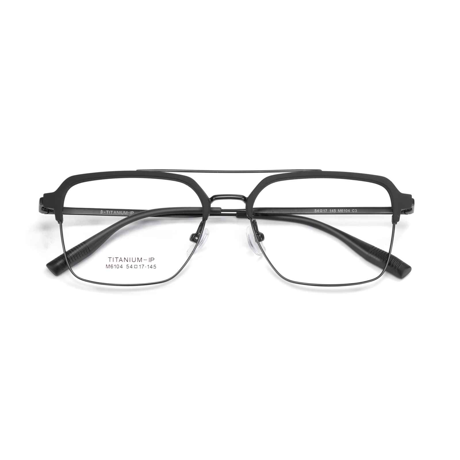 M6104 dupla sugarú, nem fakadó fényes β titán szemüveg