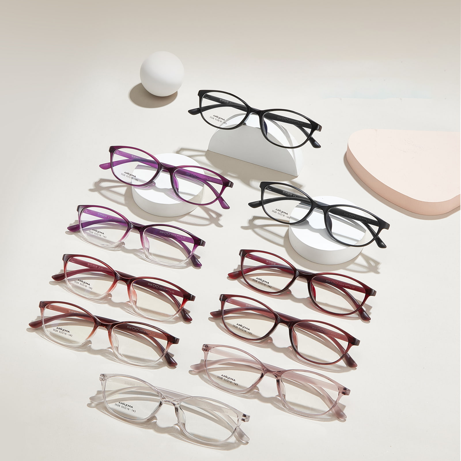 3526 Cat-Eye Frame TR90 szemüveghez passzol